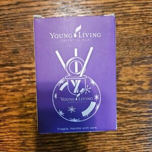 Young Living Essential Oils Snowflake Glass Reed Diffuser Christmas Ornament